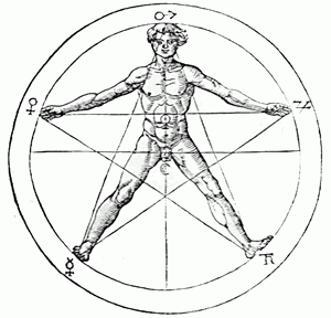 Pentagram-und-Mensch